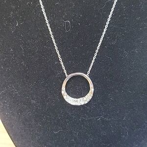 Alexis Bittar Aura Pendant  Necklace Silver Plated 15" + 3" Extension